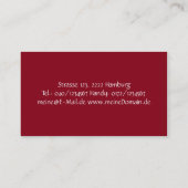 Carte de visite rouge foncé (Dos)