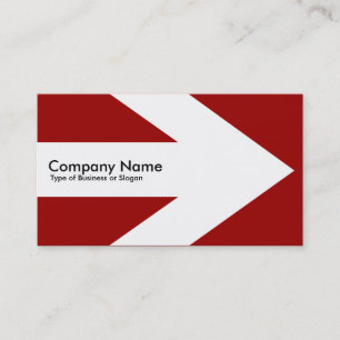 Carte De Visite Rouge foncé 990000 de la flèche v3 (blanc) -