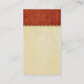 Carte De Visite Rouge foncé de cru (Dos)