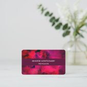 Carte De Visite Rouge foncé et violet Gras & Abstrait moderne (Debout devant)