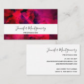 Carte De Visite Rouge foncé et violet Gras & Abstrait moderne (Devant / Derrière)