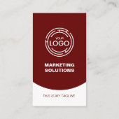 Carte De Visite Rouge foncé moderne (Dos)