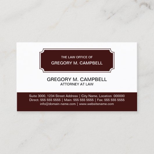 Carte De Visite Rouge foncé moderne professionnel (Devant)