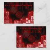 carte de visite rouge frais de laser du DJ (Devant / Derrière)