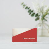 Carte De Visite Rouge géométrique cool Gras (Debout devant)