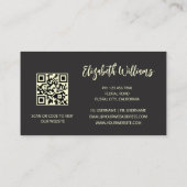 Carte De Visite Rouge Gold 3 D Fleurs Noir (Dos)