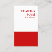 Carte De Visite rouge gras (Dos)