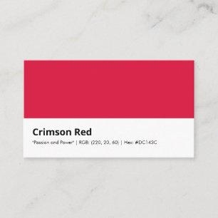 Carte De Visite Rouge Grenat   "Passion et Pouvoir"