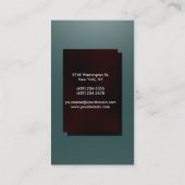 Carte de visite rouge gris ardoise foncée vertical (Dos)