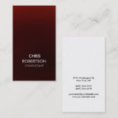 Carte de visite rouge gris blanc vertical (Devant / Derrière)