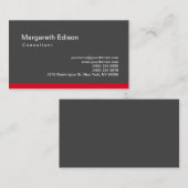 Carte de visite rouge gris clair professionnel (Devant / Derrière)