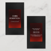 Carte de visite rouge gris clair vertical (Devant / Derrière)
