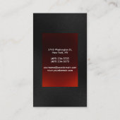 Carte de visite rouge gris clair vertical (Dos)