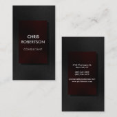 Carte de visite rouge gris clair vertical (Devant / Derrière)