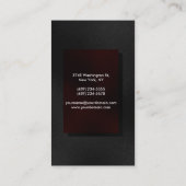 Carte de visite rouge gris clair vertical (Dos)