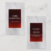 Carte de visite rouge gris clair vertical (Devant / Derrière)