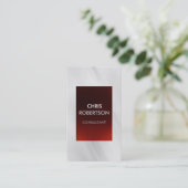 Carte de visite rouge gris clair vertical (Debout devant)