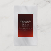 Carte de visite rouge gris clair vertical (Dos)