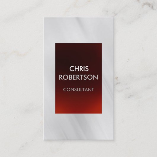 Carte de visite rouge gris clair vertical (Devant)