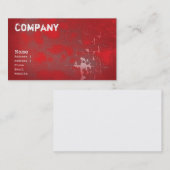 Carte De Visite Rouge grunge (Devant / Derrière)