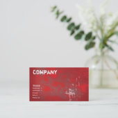 Carte De Visite Rouge grunge (Debout devant)