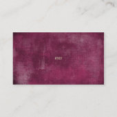 Carte De Visite Rouge grunge oriental de baie (Dos)