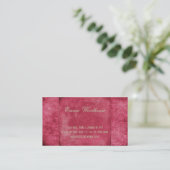 Carte De Visite Rouge grunge oriental de fraise (Debout devant)