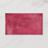 Carte De Visite Rouge grunge oriental de fraise (Dos)