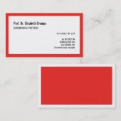 Carte De Visite Rouge impressionnant (Devant / Derrière)