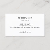 Carte De Visite Rouge Lèvres de baiser Artiste de maquillage rose  (Dos)