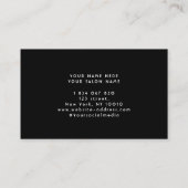 Carte De Visite Rouge Lips & Gold Artiste de maquillage de script  (Dos)