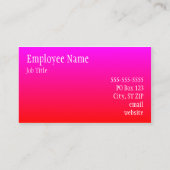 Carte De Visite Rouge Magenta Ombre (Dos)