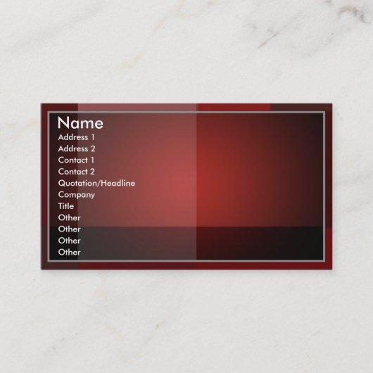 Carte de visite Rouge mélangé (Devant)