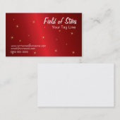 Carte de visite rouge métallique et d'étoile (Devant / Derrière)