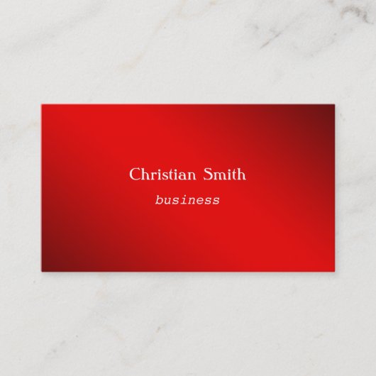 Carte de visite rouge minimal et moderne (Devant)