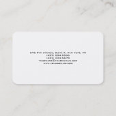 Carte De Visite Rouge moderne blanc unique tendance Creative (Dos)