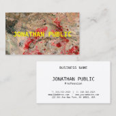 Carte De Visite Rouge moderne Brown Abstrait Modèle professionnel (Devant / Derrière)