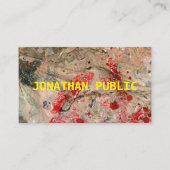 Carte De Visite Rouge moderne Brown Abstrait Modèle professionnel (Devant)