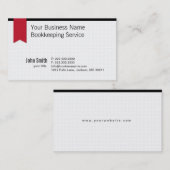 Carte de visite rouge moderne de comptabilité de (Devant / Derrière)