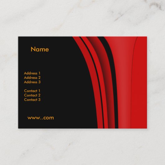 Carte de visite rouge moderne noir (Devant)