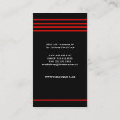 Carte De Visite Rouge moderne professionnel (Dos)