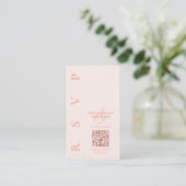 Carte De Visite Rouge Moderne -- Réponse au mariage (Debout devant)