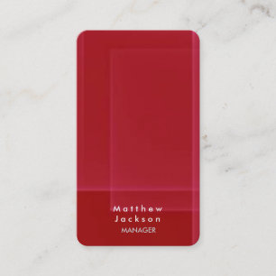 Carte De Visite Rouge Moderne Tendance Simple Professionnel Manage