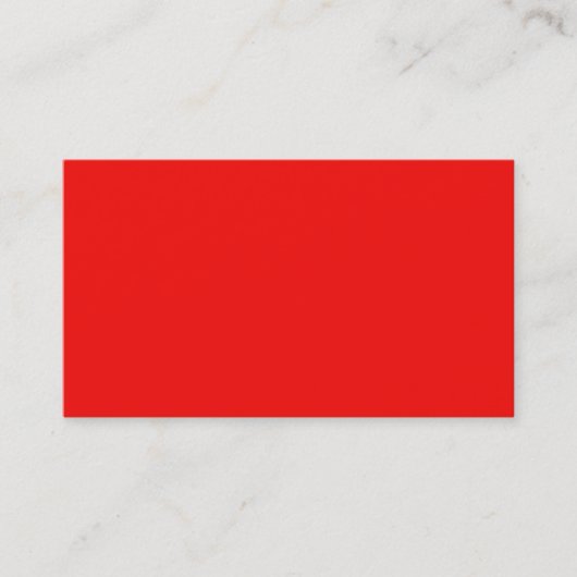 Carte de visite Rouge Néon Clair et Blanc (Devant)