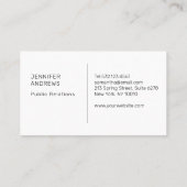 Carte De Visite Rouge noir (Dos)