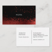 Carte De Visite Rouge noir (Devant / Derrière)