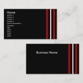 Carte de visite rouge noir blanc (Devant / Derrière)