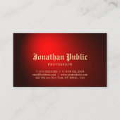 Carte De Visite Rouge noir créatif d'artiste d'art de tatouage de (Devant)