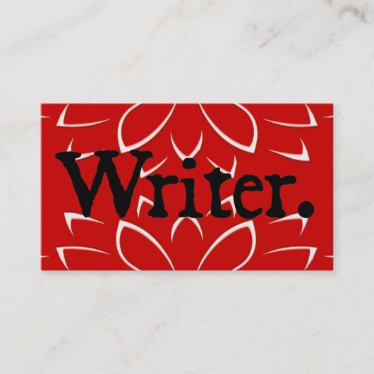 Carte De Visite Rouge noir d'auteur (Devant)