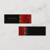 Carte de visite Rouge Noir Flore Peau (Devant / Derrière)